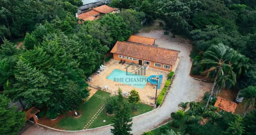 Chácara com 8 dormitórios à venda, 36000 m² por r$ 4.900.000 - champirra - jundiaí/sp