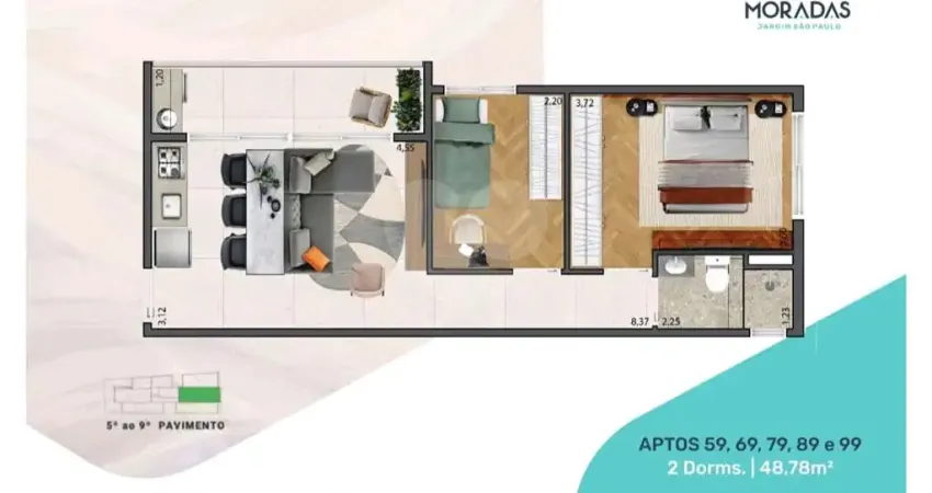 Apartamento com 2 quartos à venda em jardim são paulo(zona norte) - sp