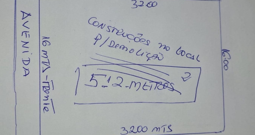 TERRENO PLANO 16 MTS DE FRENTE COM CASA VELHA