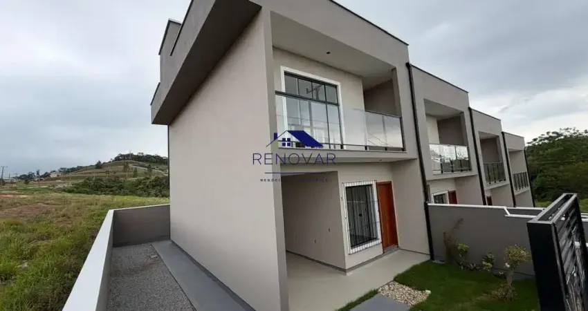 Sobrados com 2 suítes e área gourmet – loteamento nova são josé/sc