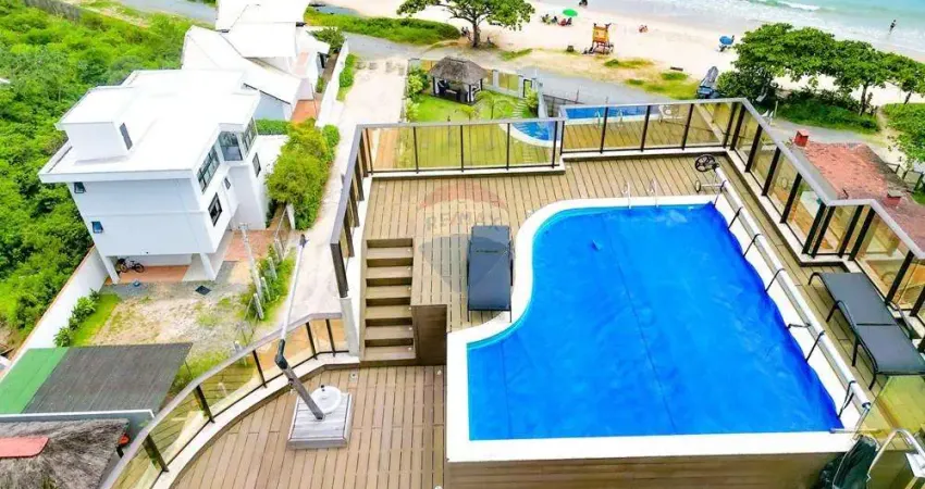 Apartamento duplex vista mar com 4 suítes - mobiliado e equipado em penha/sc