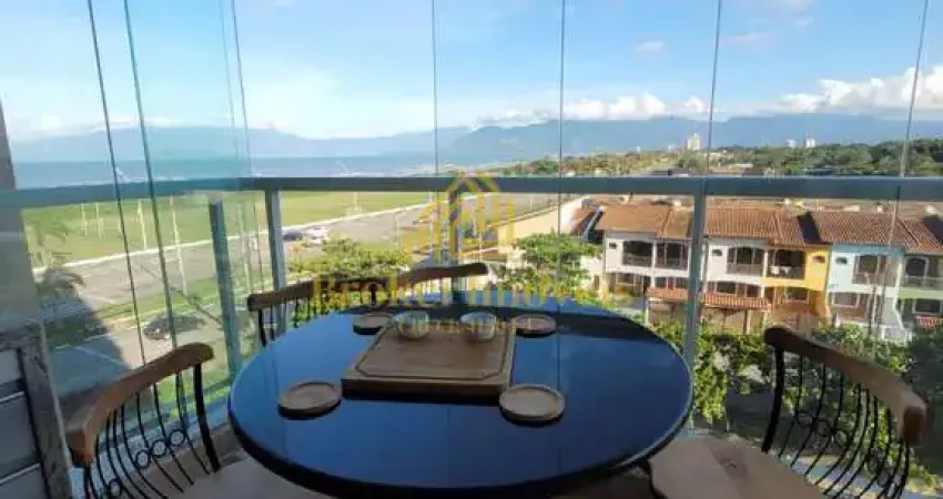 Apartamento lindíssimo com vista espetacular para o mar no edifício malbec no jardim aruan com varanda gourmet