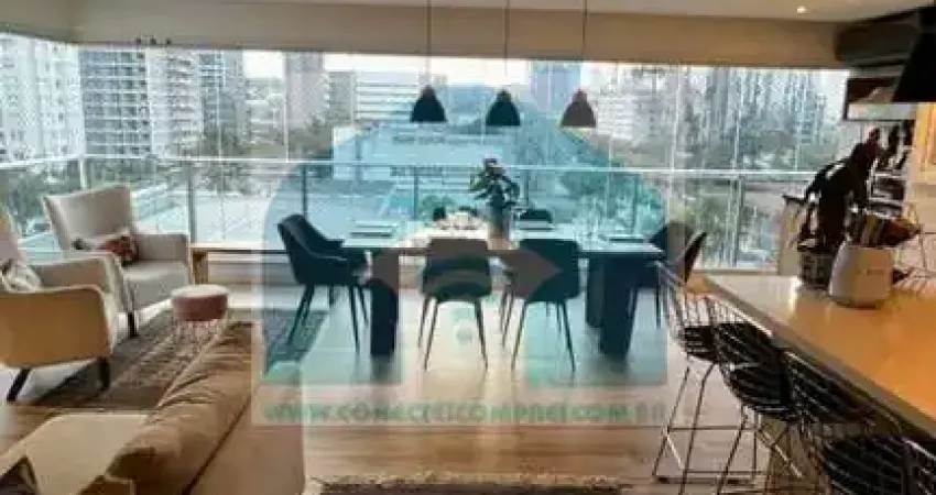 Apartamento Brooklin ,132m², 3 suítes varanda gourmet +escritório , 2 vagas, com lazer .