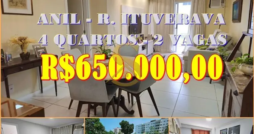 Condomínio chacara da freguesia - selano vende apartamento 4 quartos na rua ituverava - anil - 123m² - apartamento à venda - rio de janeiro - rj