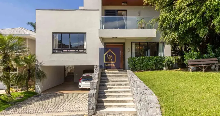 Casa alto padrão em condomínio fechado com 3 suítes. são 550m² privativos por r$ 3.800.000 no bairro campina do siqueira em curitiba/pr
