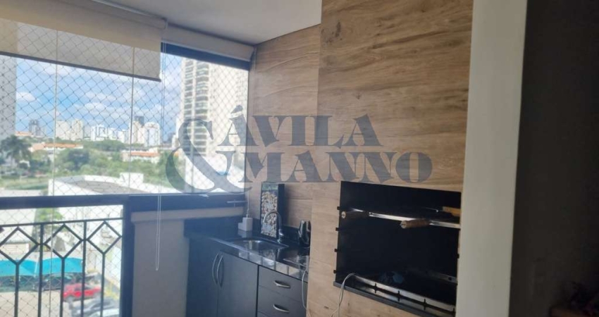 Apartamento à venda na Mooca, São Paulo-SP: 2 quartos, 1 suíte, sala 3 ambientes, varanda gourmet, 2 banheiros, 2 vagas de garagem, 88 m².