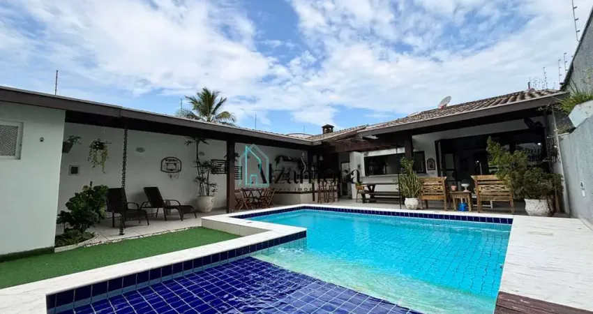 Cabana da praia, sobrado com 5 dormitórios e piscina.