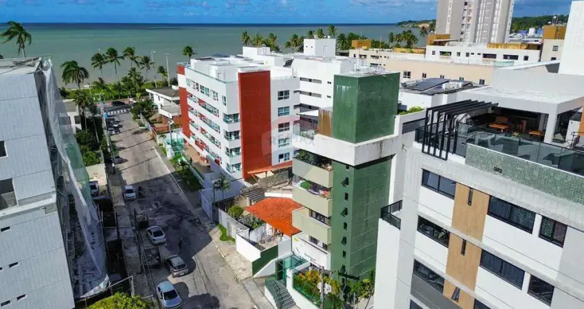 Apartamento Grande com Vista Mar, 50 metros da Orla de Cabo Branco