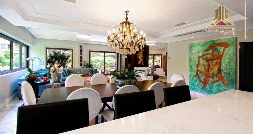 Um apartamentor por andar, finamente mobiliado e decorado, tem 335,65 m² de área privativa no Bairro Bela Vista em Porto Alegre