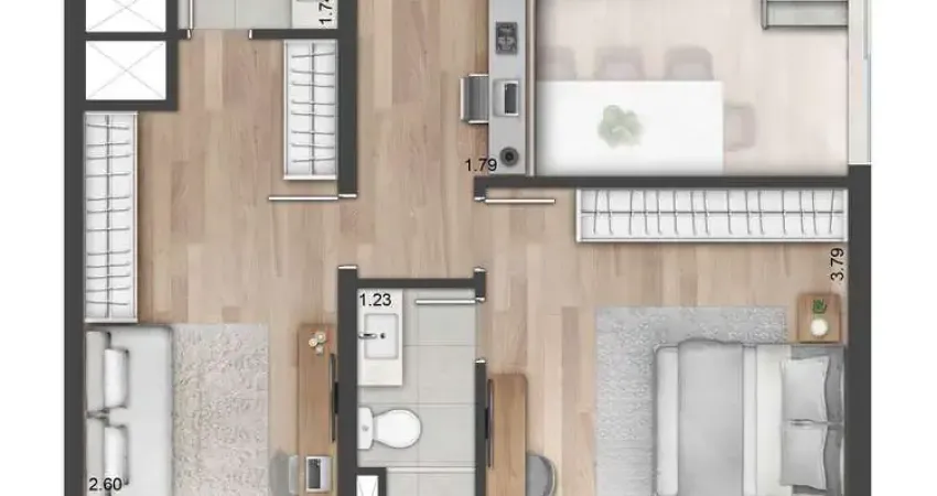 Apartamento com 1 quarto à venda na Avenida Praia de Belas, 2024, Praia de Belas, Porto Alegre