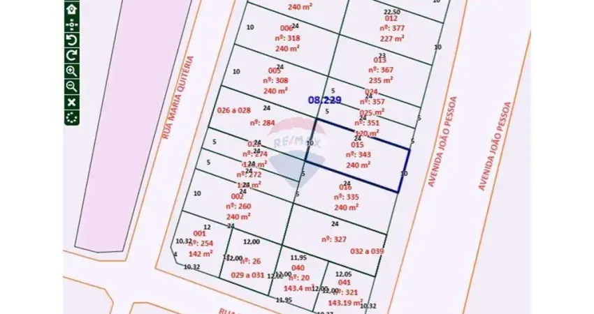 Terreno com queda nos fundos – 10x24 - potencial de construção de 320m2 - perfeito para projetos com subsolo! av. joão pessoa, camilópolis.