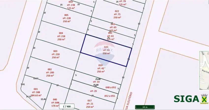Ideal para investidores TERRENO DE 250 m², com otima localização na Vila Camilopolis,