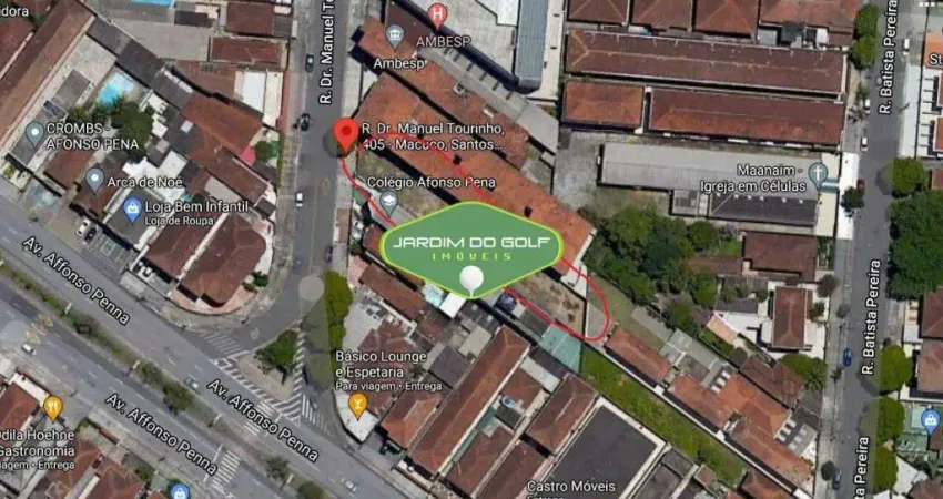 Terreno à venda na Rua Doutor Manoel Tourinho, Macuco, Santos