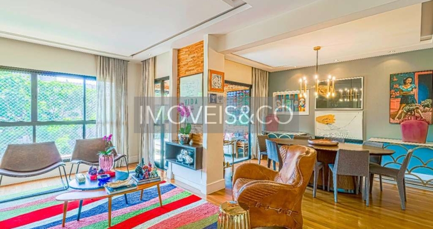 Apartamento de Luxo mobiliado para Locação no Jd Guedala: 2 Quartos, 2 Suítes, 3 Vagas, 170m². Venha Conferir!