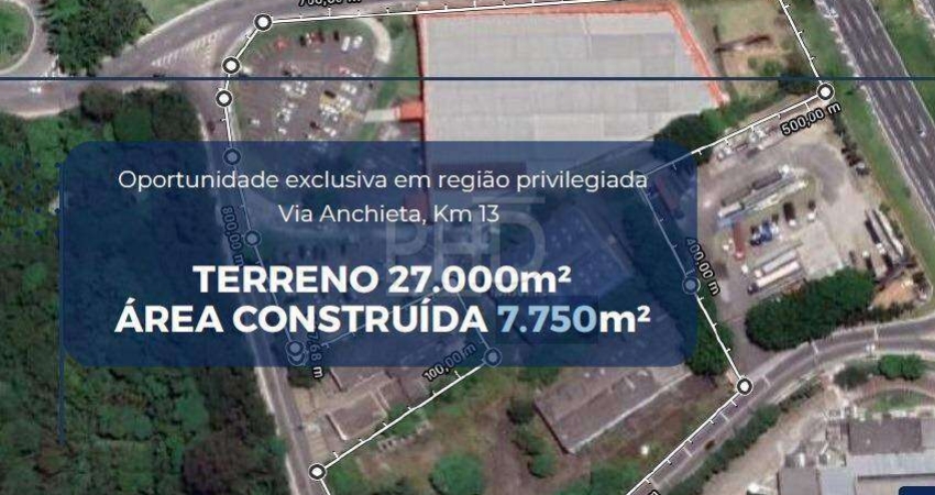 Prédio Industrial 27.000 m² para Venda - Taboão em São Bernardo do Campo.