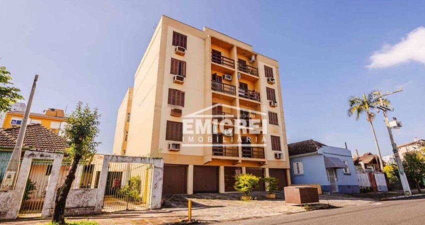 EMICREI VENDE - Apto 80m², 2 dorm, frente, sala c/lareira, sacada, ampla cozinha, lavanderia, depósito exclusivo e garagem - Centro - São Leopoldo RS