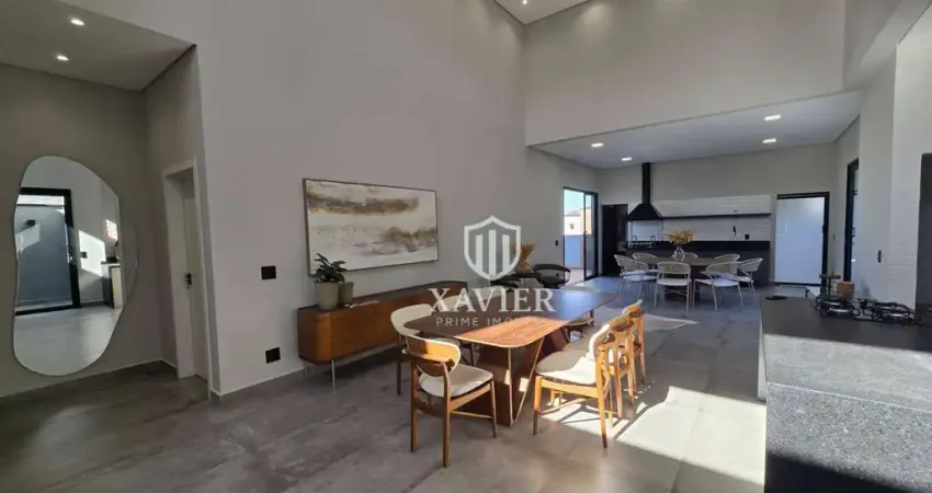 Casa térrea à venda no condomínio chácara ondina – 3 suítes, escritório, piscina e semi mobiliada