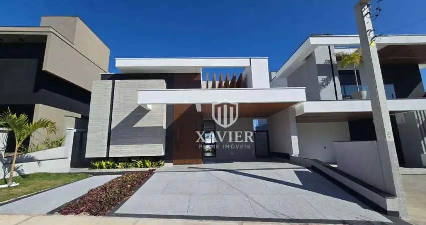 Casa térrea à venda no condomínio cyrela landscape esplanada – 3 suítes, cozinha com iluminação em led, gourmet integrado e fachada moderna | sorocabp