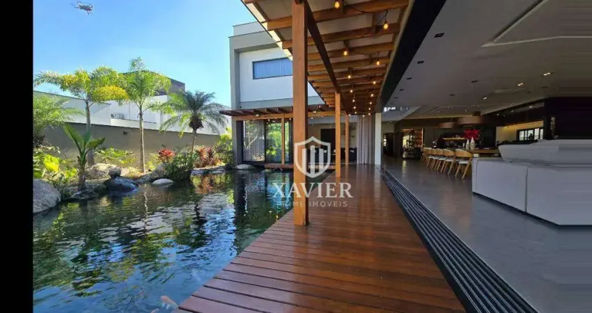 Sobrado de Luxo Mobiliado à Venda no Condomínio Saint Patrick – 5 Suítes, Cinema, Lago Natural, Piscina com SPA e Energia Fotovoltaica | Sorocaba/SP