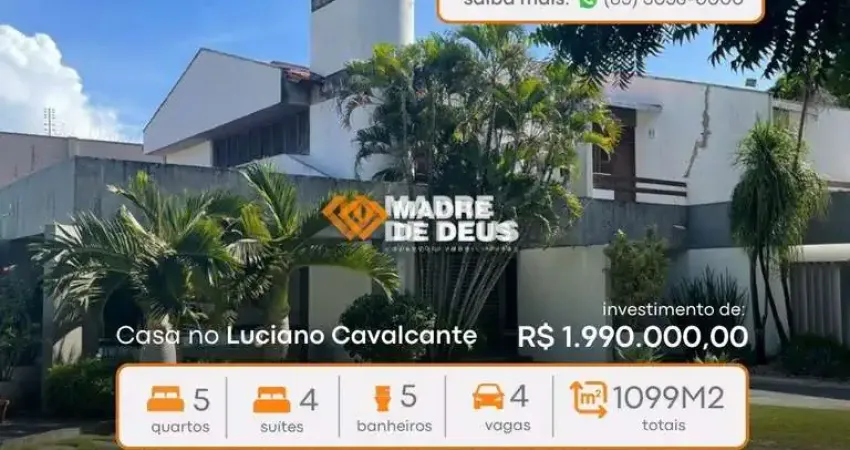 Casa com 5 quartos à venda na Dra Socorro Azevedo, 430, Engenheiro Luciano Cavalcante, Fortaleza