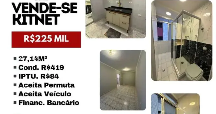 Kitnet para venda em praia grande, guilhermina, 1 banheiro, 1 vaga