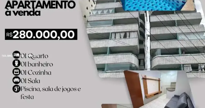 Apartamento para venda em praia grande, boqueirão, 1 dormitório, 1 banheiro, 1 vaga