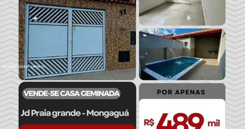 Casa geminada para venda em mongaguá, jardim praia grande, 3 dormitórios, 1 suíte, 2 banheiros, 2 vagas