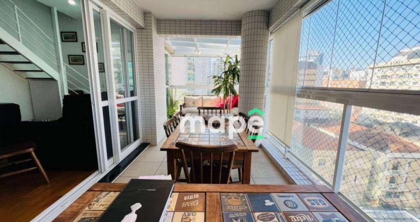 Apartamento Duplex com 2 dormitórios à venda, 121 m² por R$ 1.499.000,00 - Gonzaga - Santos/SP