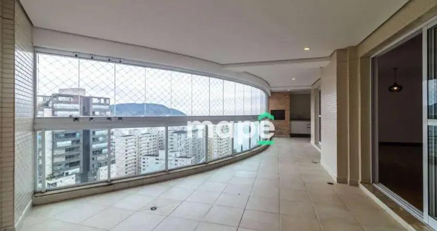 Apartamento com 3 dormitórios à venda, 204 m² por R$ 3.250.000,00 - Embaré - Santos/SP
