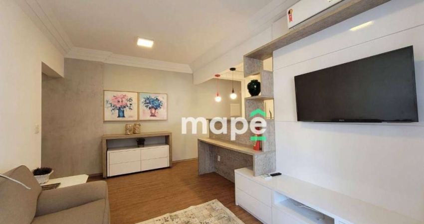 Apartamento com 1 dormitório para alugar, 56 m² por R$ 5.400,00/mês - Boqueirão - Santos/SP
