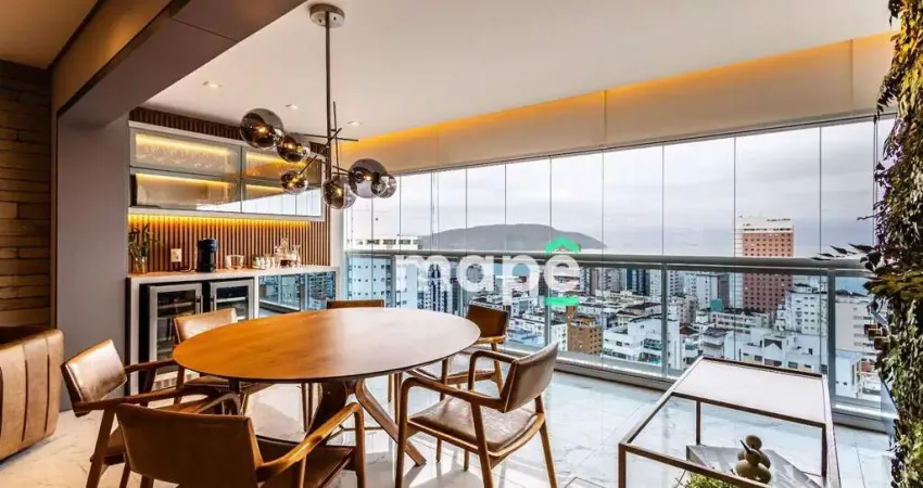 Apê porteira fechada com 3 suítes à venda, 143 m²- boqueirão - santos/sp