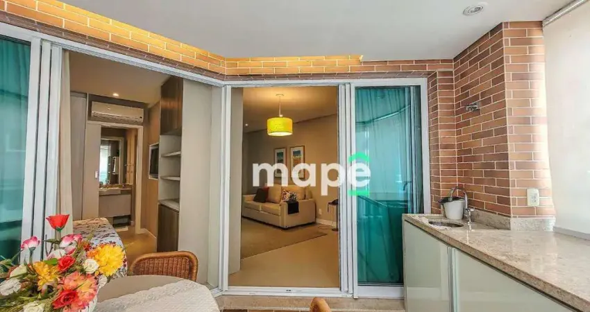 Apartamento com 1 dormitório para alugar, 45 m² por r$ 5.500,00/mês - pompéia - santos/sp
