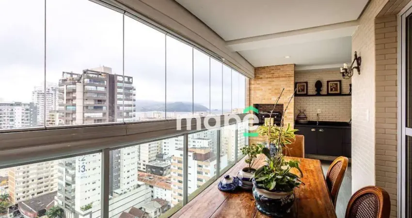 Apartamento com 3 dormitórios à venda, 204 m²  - Embaré - Santos/SP