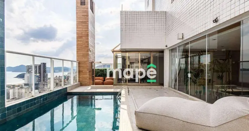 Cobertura, 382 m² - venda por R$ 8.590.000,00 ou aluguel por R$ 52.100,00/mês - Gonzaga - Santos/SP