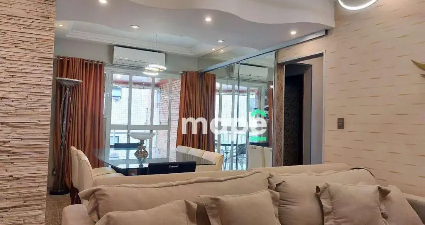 Apartamento com 3 dormitórios à venda, 118 m² por r$ 1.480.000,00 - boqueirão - santos/sp