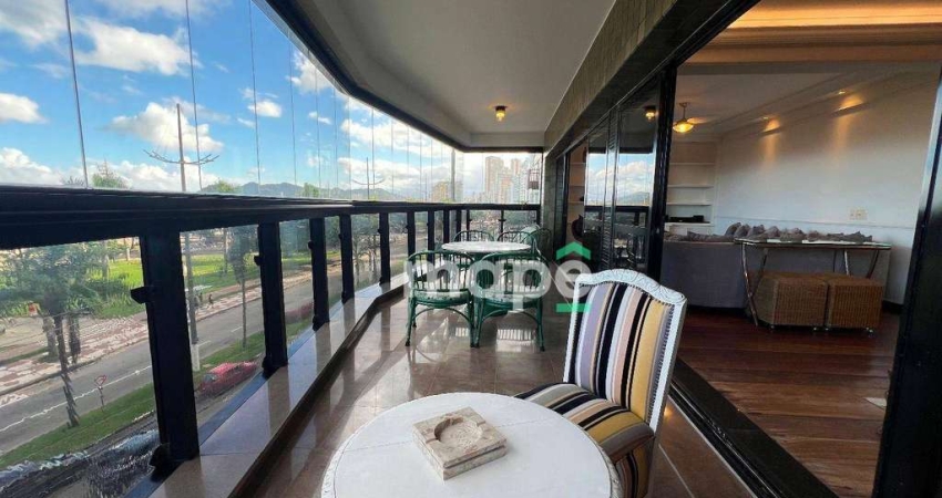 Apartamento com 3 dormitórios com vista para o mar, 252 m² - venda por R$ 3.000.000 ou aluguel por R$ 17.419/mês - Pompéia - Santos/São Paulo