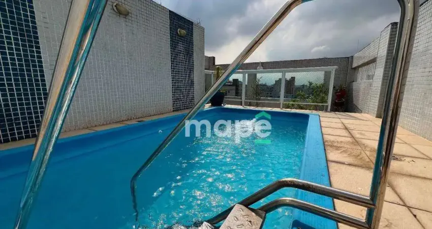 Cobertura com 4 dormitórios à venda, 254 m² por r$ 1.692.000,00 - embaré - santos/sp