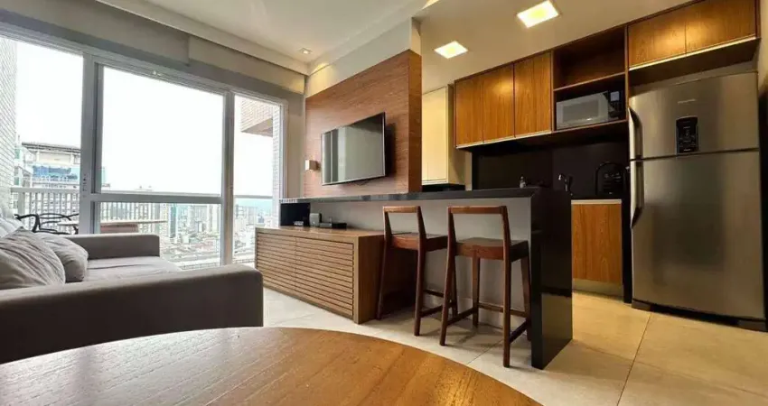 Apartamento duplex com 1 dormitório para alugar, 60 m² por r$ 6.200,00/mês - gonzaga - santos/sp