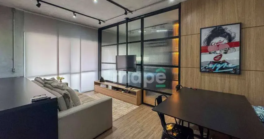 Que apê! com uma suíte para alugar, 57 m² - Gonzaga - Santos/SP
