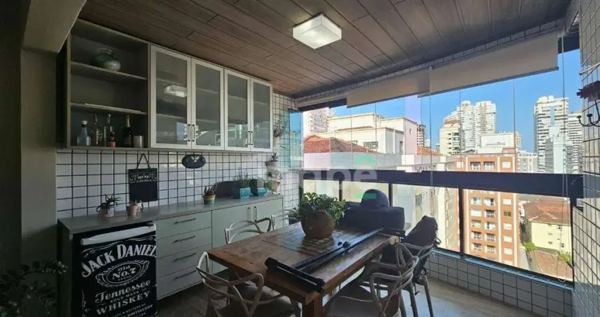 Apartamento com 3 dormitórios à venda, poucos metros da praia! 130 m² por R$ 1.250.000 - Pompéia - Santos/SP