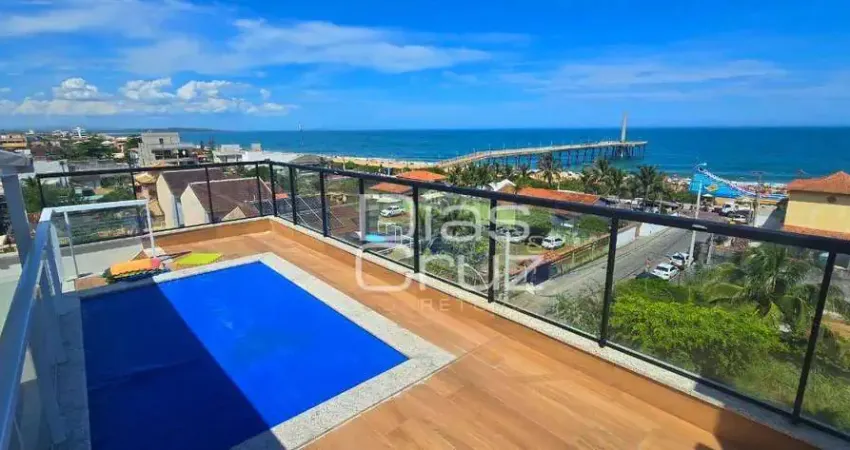 Cobertura com 3 quartos à venda com vista-mar, costa azul - rio das ostras/rj