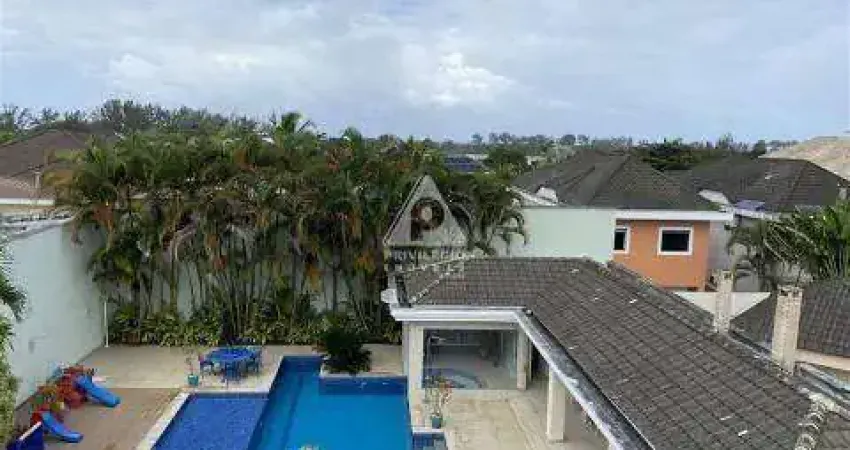 Casa de luxo, 7 quartos, 6 suites, 4 vagas, piscina, área de lazer, condominio fechado, Recreio dos Bandeirantes