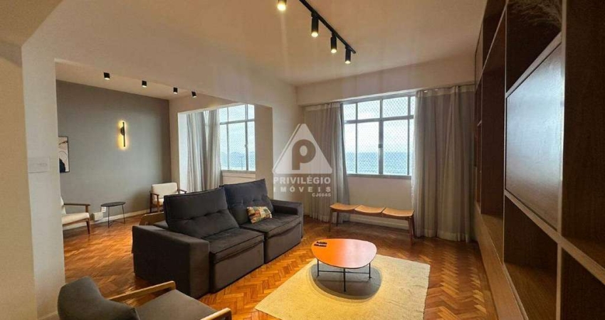 Apartamento na Av. Atlântica com 3 quartos e vista Frontal para o mar.