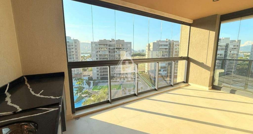 3 QUARTOS, 2 VAGAS, VARANDA GOURMET E LAZER COMPLETO NA BARRA DA TIJUCA
