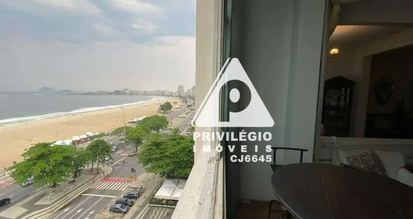 Atlântica frontal mar! 3 quartos, suíte, 4 banheiros ao total. andar elevado!! 201m²