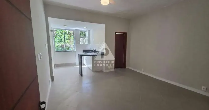 Conjugado, 28m², lindo, fundos, vista natureza, andar alto, claro, arejadao. gustavo sampaio, leme. portaria 24h e prédio com área de lazer no terraço