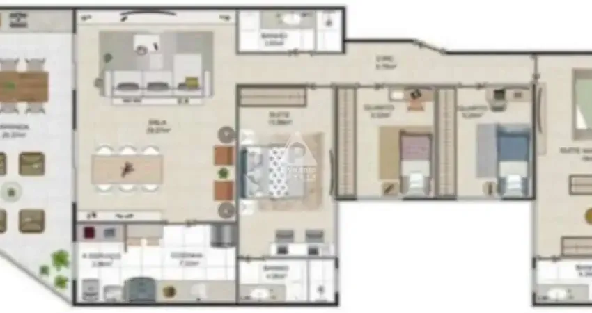 Apartamento à venda no recreio dos bandeirantes, rj – 4 quartos, 3 vagas, frente