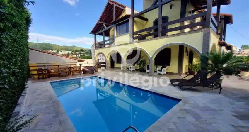 Casa de 430 m² no pechincha com piscina, espaço gourmet e 3 suítes