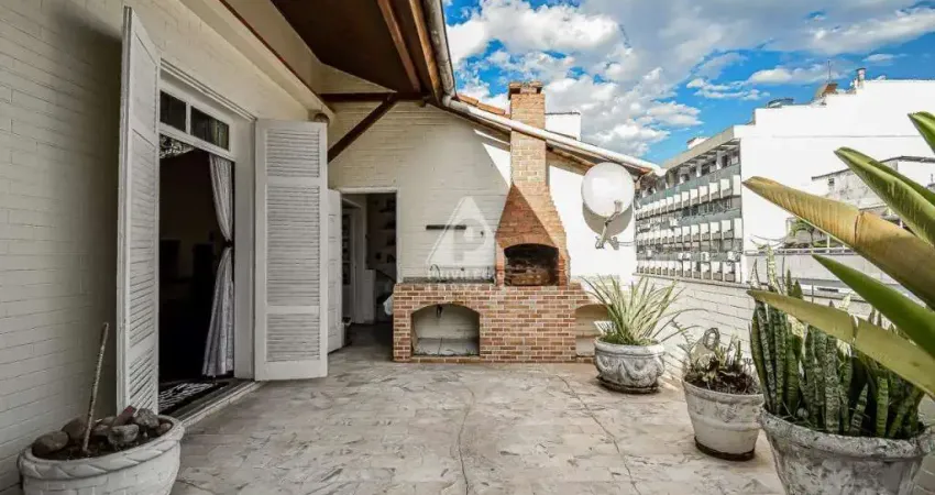 Cobertura duplex com churrasqueira e vista mar e vaga em copacabana