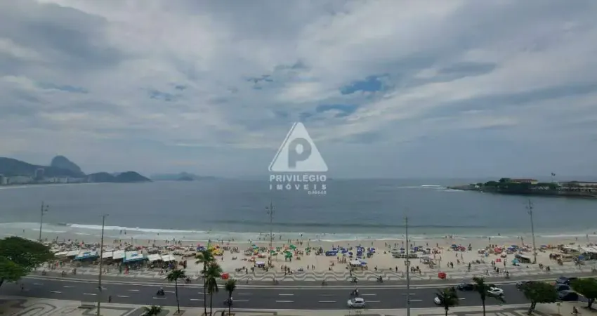 Apartamento a venda: av. atlântica, vista mar, 4 quartos sendo 1 suíte, 2 vagas, 344 m², posto 6.